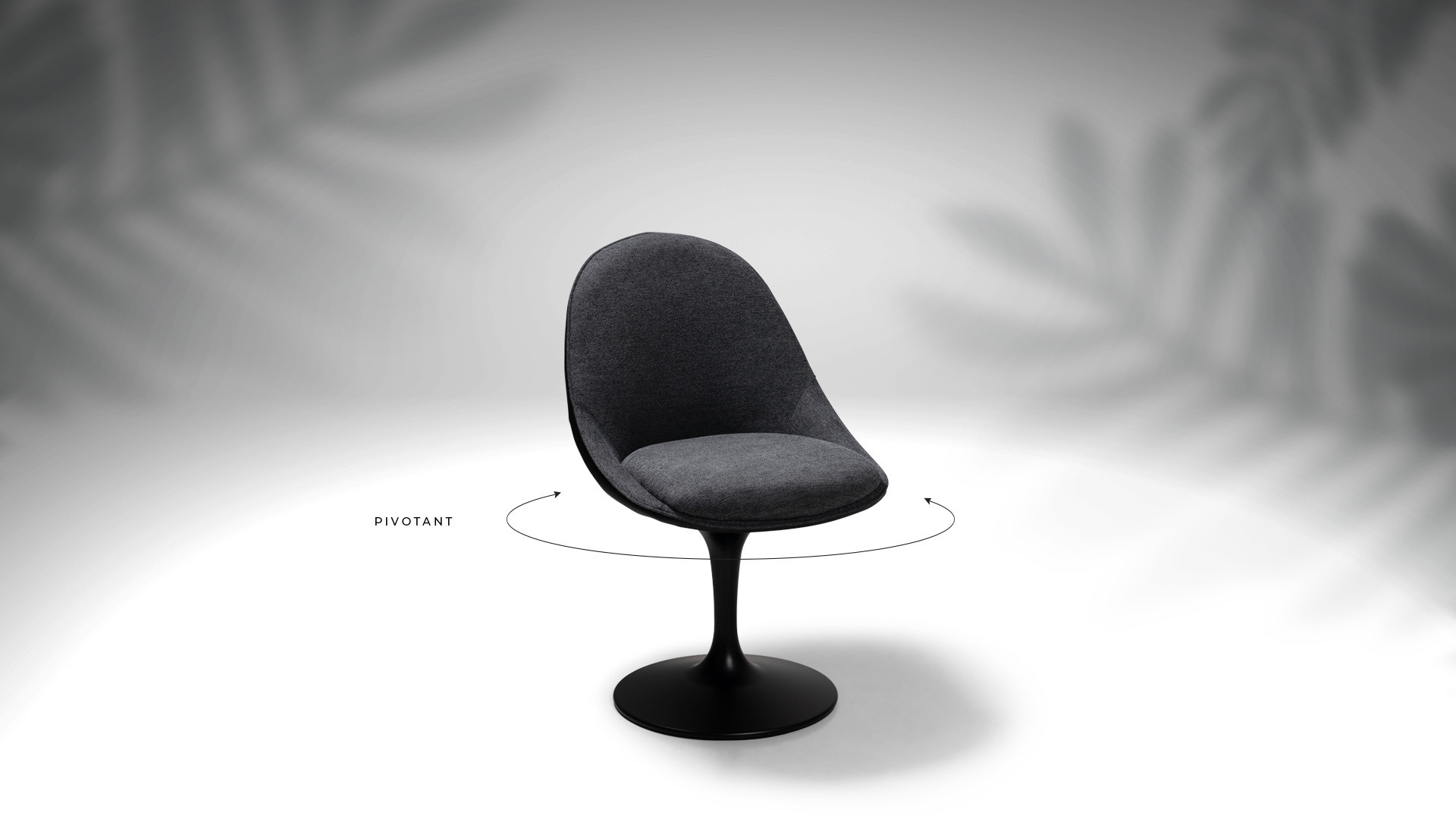 Sonia - Chaise pivotante bi-matière noir et gris - Mobilier de France -  Maison Canali