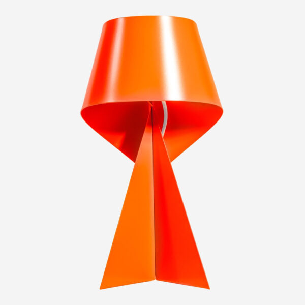 Lampe acier orange