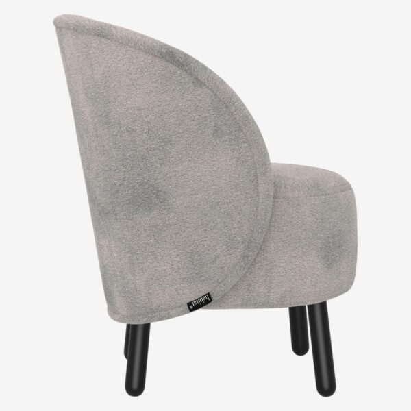 Fauteuil compact gris tissu doux