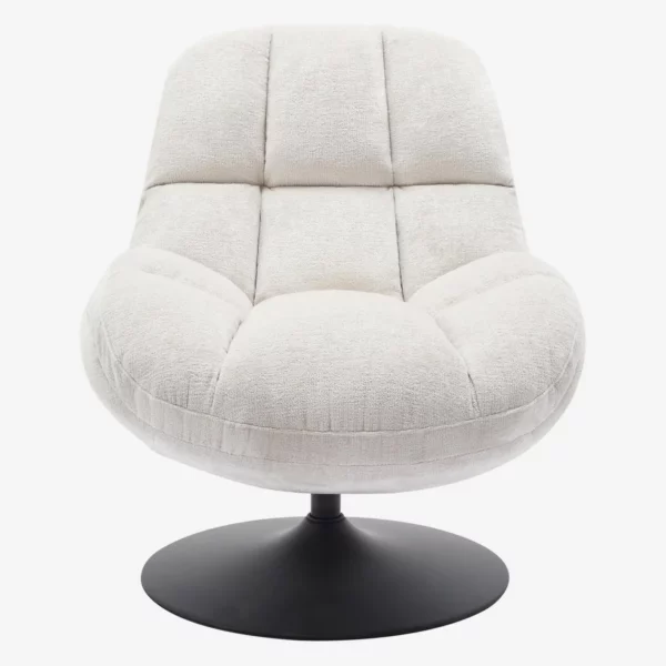 Fauteuil pivotant beige et noir
