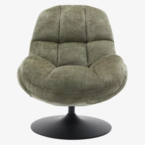 fauteuil base pivotante noir mat