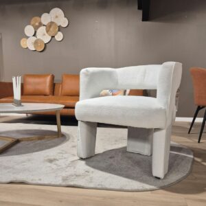Fauteuil tissu blanc