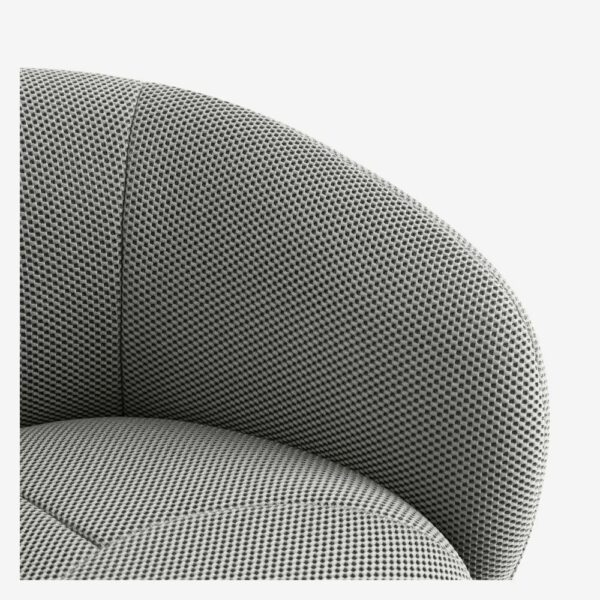 Somio - Fauteuil pivotant en tissu 3D - Gris platine – Image 3