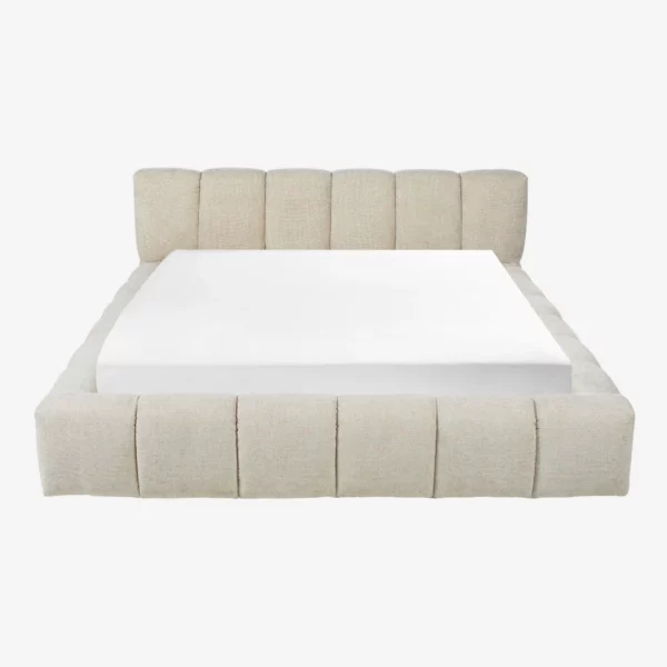 lit tissu creme