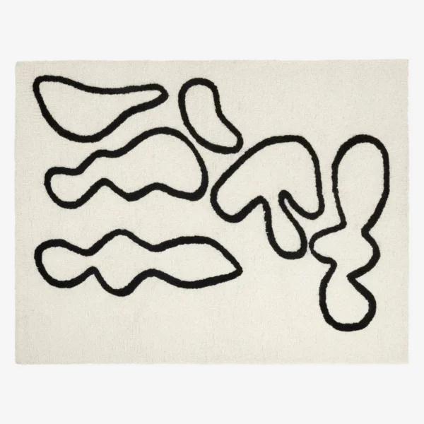 Petronille -170 x 240 cm - noir et blanc – Image 2