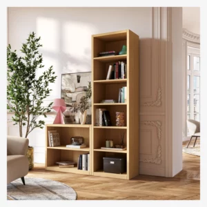 bibliothèque en chêne naturel