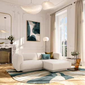 canapé d'angle droit beige ajaccio