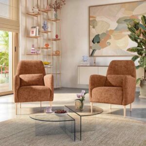 fauteuil antoine terracotta moderne