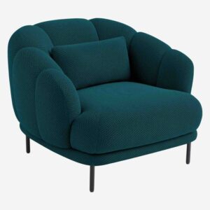 Paraty – Fauteuil bleu canard et noir