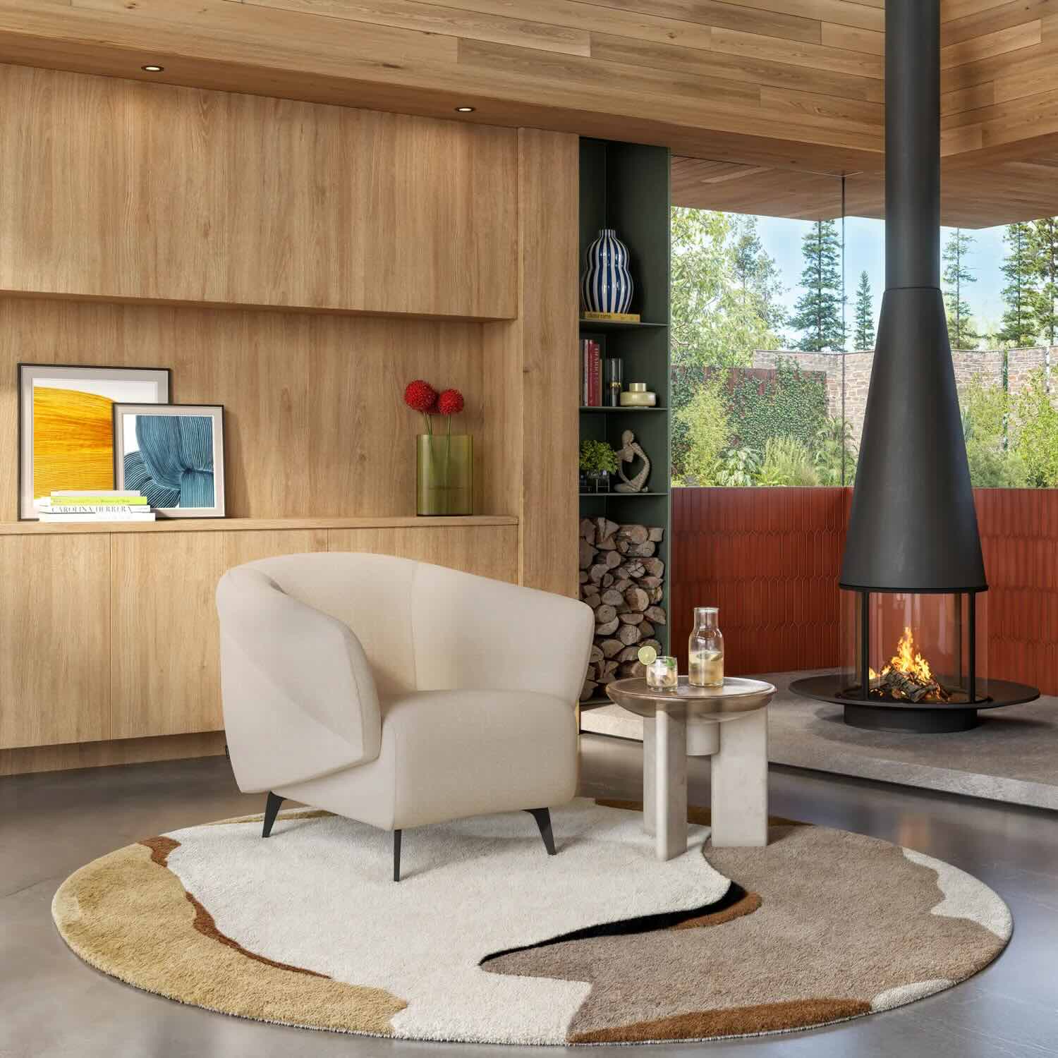 fauteuil classe beige