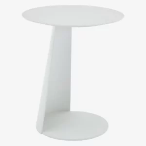 table d'appoint d'extérieur balnche