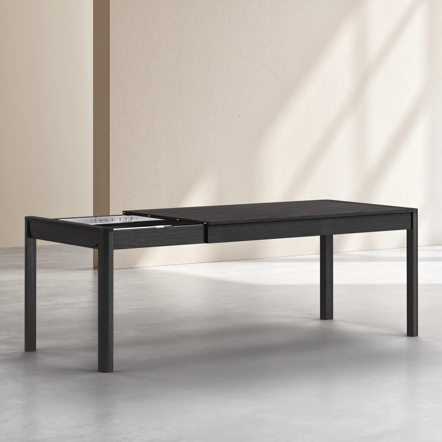 table noir extensible