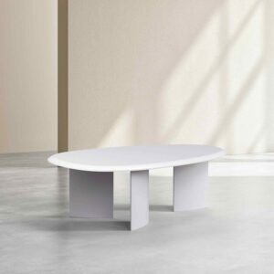 Amalia – Table basse organique – Blanc polaire