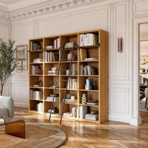 Camus – Extension de bibliothèque en chêne