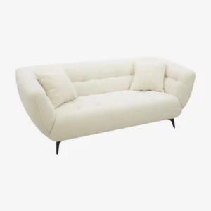 Nashi – Canapé 3 places en tissu - Écru