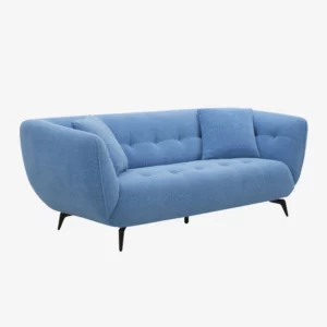 Nashi – Canapé 3 places en tissu - Bleu