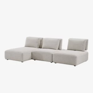 Rudolf – Canapé 3 places modulable - Gris perle