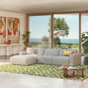 Cremi – Grand canapé d’angle modulable - Gris perle