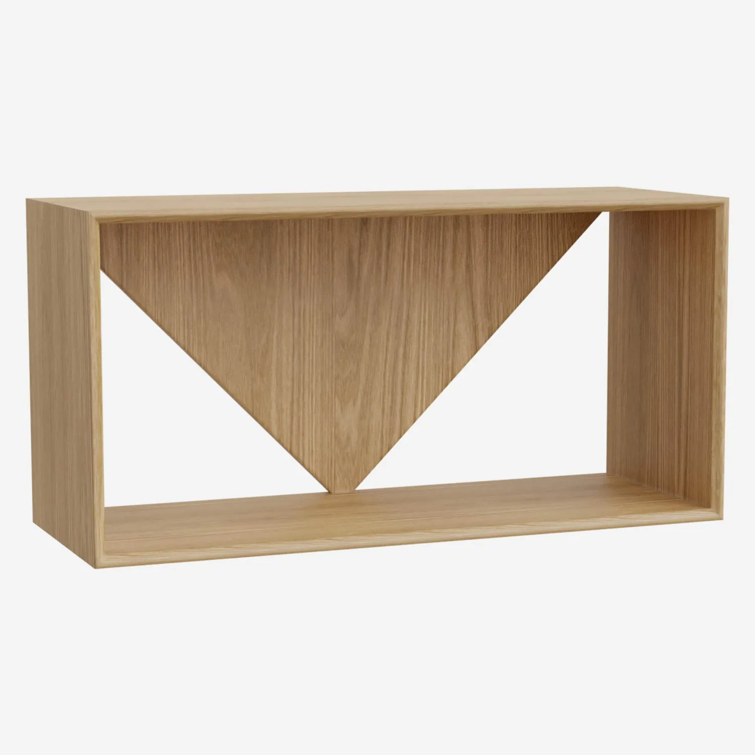 étagère modulable 1 casier avec triangle étagère en chêne