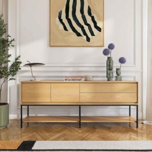 Flavie – Buffet 2 portes 2 tiroirs en chêne