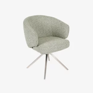 Galati – Chaise pivotante avec accoudoirs – Gris chiné