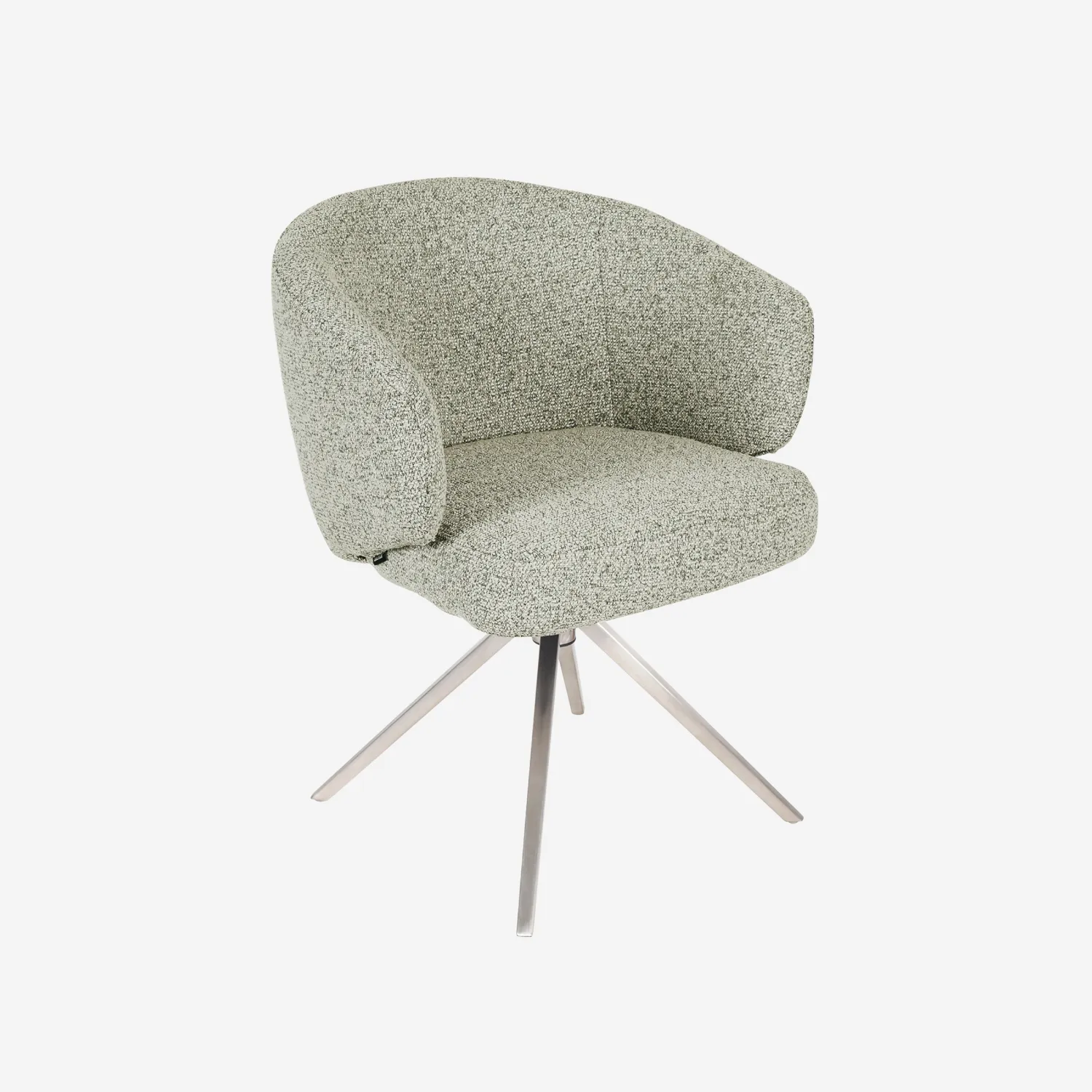 galati gris chiné mogila chaise pivotante design de salon