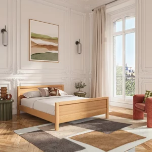 Hanita – Lit 160 x 200 cm en chêne massif – Naturel