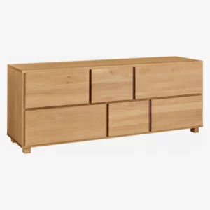 Hanita – Commode 6 tiroirs en chêne – Naturel