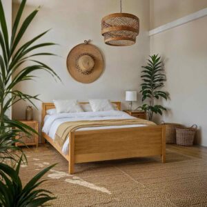 Hanita – Lit 180 x 200 cm en chêne massif – Naturel