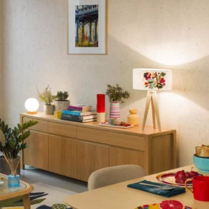 Ivoine – Buffet 4 portes / 4 tiroirs en chêne