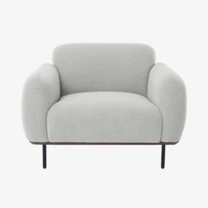 Larimar – Fauteuil en tissu et métal - Gris mélangé