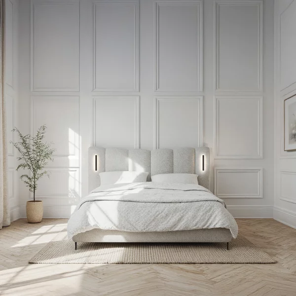 Siderno- Lit coffre 160x200 - Gris chiné – Image 2