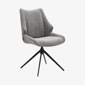 chaises lot de deux chaises osta gris fumé