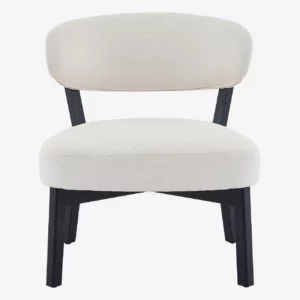 Mestia - Fauteuil en tissu texturé – Écru