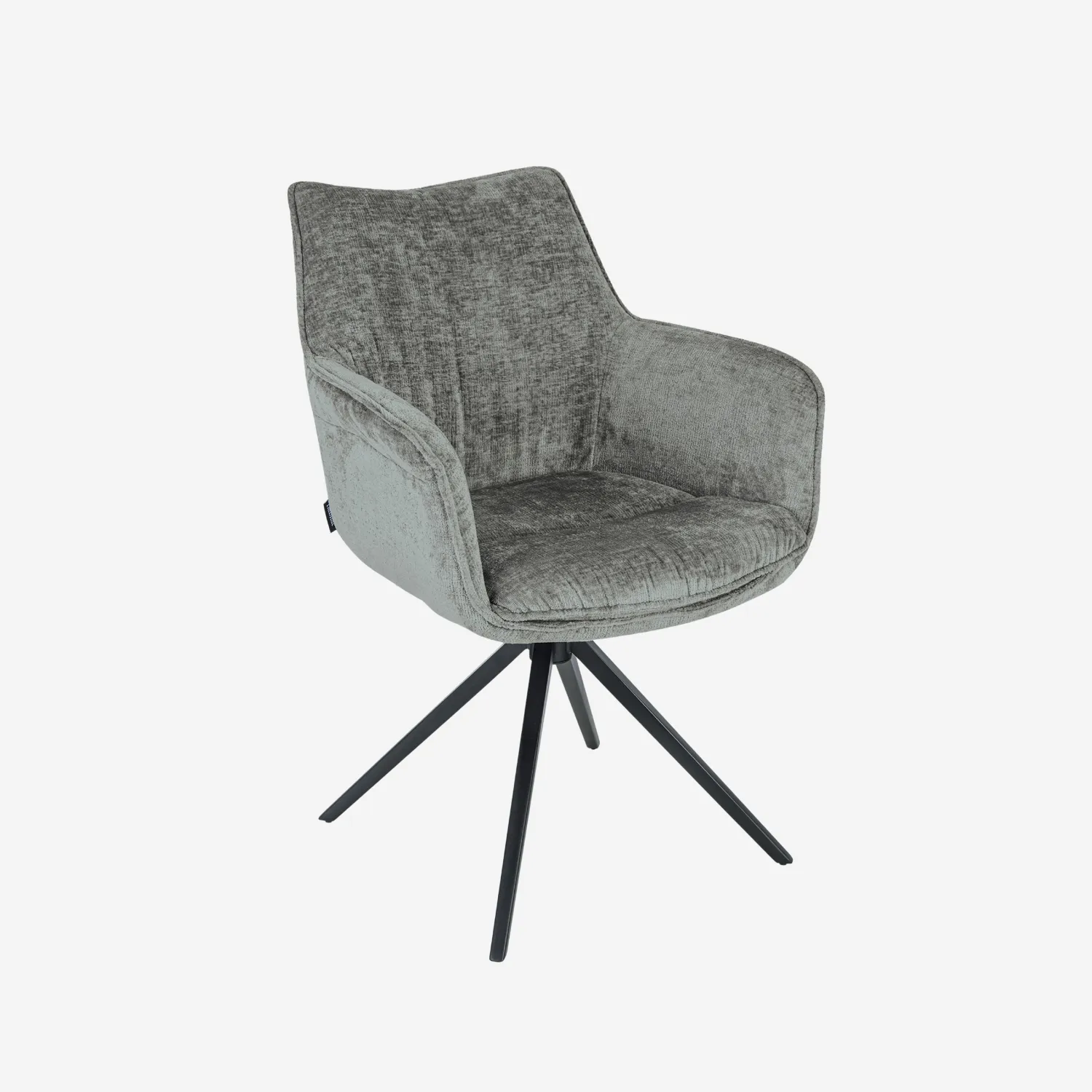 mogila gris et métal noir mogila chaise pivotante design de salon