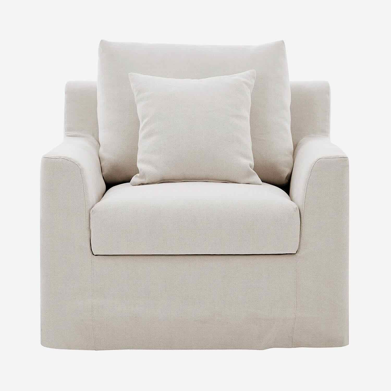 ostuni fauteuil déhoussable coton fauteuil vintage beige
