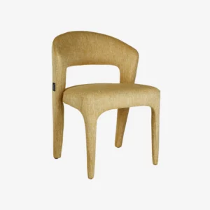 chaises design jaune tissu texturé