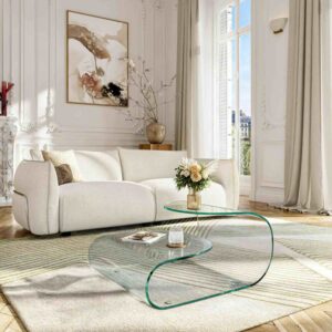 table basse design en verre