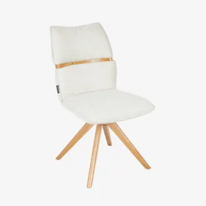 Timiso – Lot de 2 chaises pivotantes  – Crème