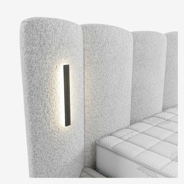 Siderno- Lit coffre 160x200 - Gris chiné – Image 4