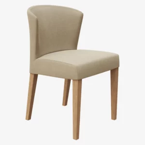 Valentina – Lot de 2 chaises en tissu – Grège