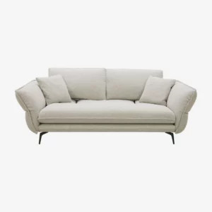 Vilobi – Canapé 3 places en tissu texturé - Grège