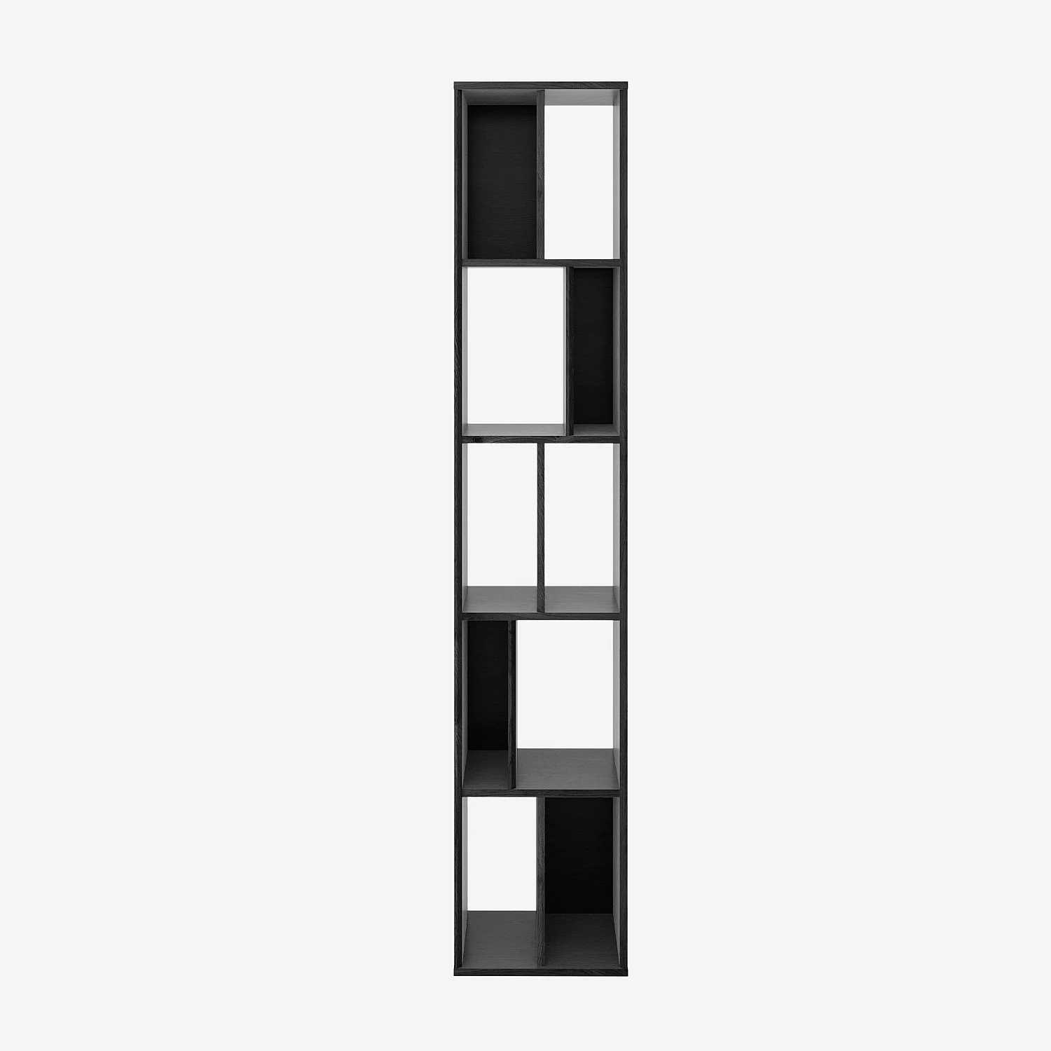 will petite bibliothèque en frêne noir bibliothèques 5 étagères
