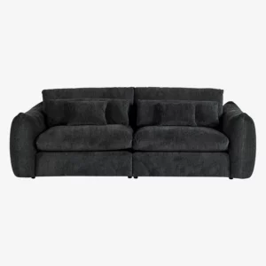 Glenna - Canapé 4 places – Gris anthracite