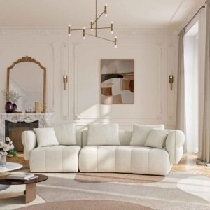 Kara — Canapé 5 places  – Blanc irisé