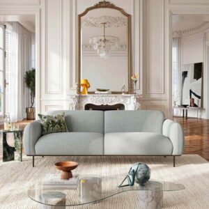 Larimar - Canapé 3 places en tissu – Gris mélangé