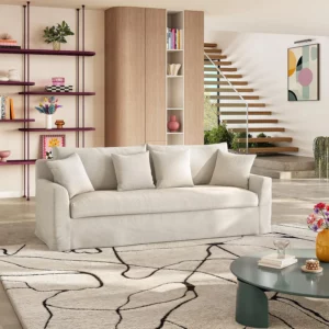 Ostuni - Canapé 3 places déhoussable – Sable blanc