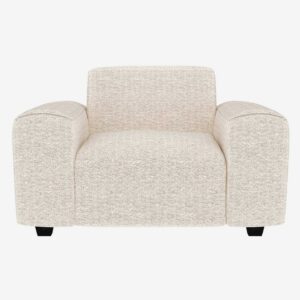 Posada - Fauteuil en tissu Bormio – Blanc albâtre