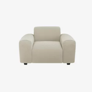 Posada — Fauteuil en velours - Blanc craie