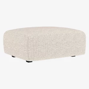 Posada - Repose-pieds en tissu Bormio – Blanc albâtre